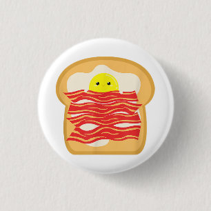 Macaron Rond 2,50 Cm Oeuf Amusant Dans Un T-Shirt Lit Bacon - Brea Nour