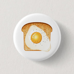 Macaron Rond 2,50 Cm Oeuf au plat sur le pain grillé