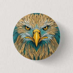 Macaron Rond 2,50 Cm Oeuvre d'aigle doré