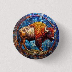 Macaron Rond 2,50 Cm Œuvre d'art en verre coloré de Buffalo