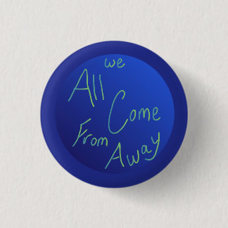 Macaron Rond 2,50 Cm œuvre d'art globe dessiné à la main "We all Come F