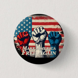 Macaron Rond 2,50 Cm Œuvre d'art Make America Free Again