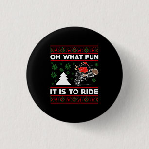 Macaron Rond 2,50 Cm Oh Quelle Joie De Rouler Santa Motocross Dirt Bik