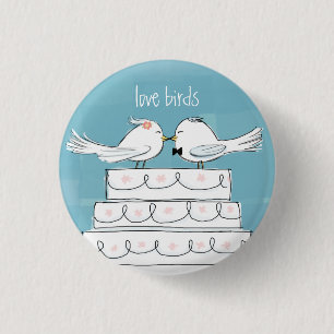 Macaron Rond 2,50 Cm Oiseaux de l'amour