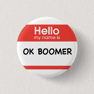 Macaron Rond 2,50 Cm OK BOOMER (name tag)