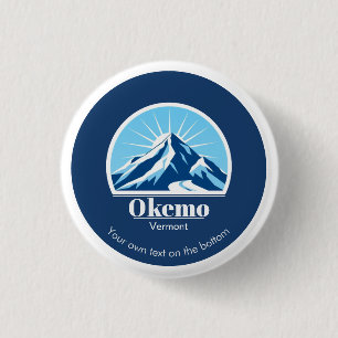 Macaron Rond 2,50 Cm Okemo Vermont ski station cadeau souvenir