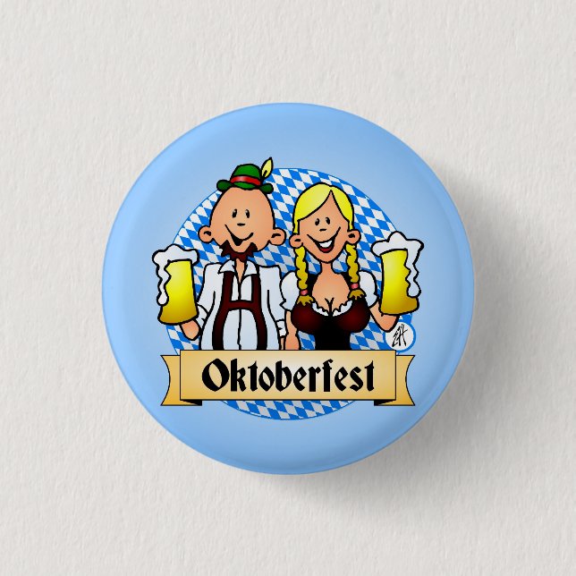 Macaron Rond 2,50 Cm Oktoberfest (Devant)