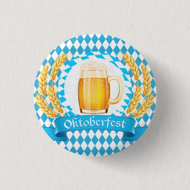 Macaron Rond 2,50 Cm Oktoberfest Frothy Beer Mug (Devant)