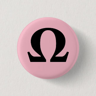 Macaron Rond 2,50 Cm Omega, symbole de petit bouton de résistance