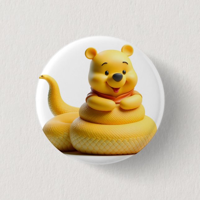 Macaron Rond 2,50 Cm Ophidiophobie Winnie l'Ooh 1 (Devant)