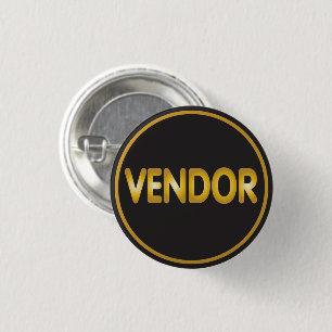 Macaron Rond 2,50 Cm Or de bouton de vendeur sur le noir