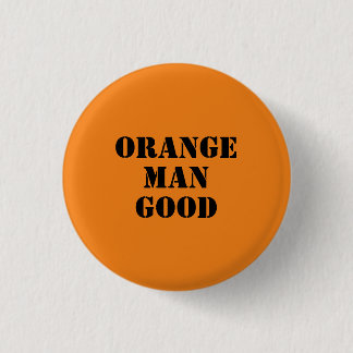 Macaron Rond 2,50 Cm Orange Man Good 45th President Donald Trump