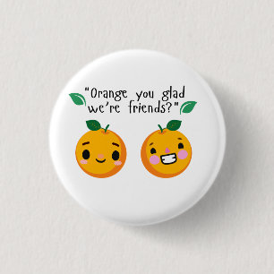 MACARON ROND 2,50 CM ORANGE QUOTE