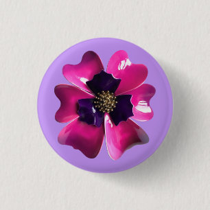Macaron Rond 2,50 Cm Orchidée tropicale MOD Hippie Hawaii Fleur Mariag