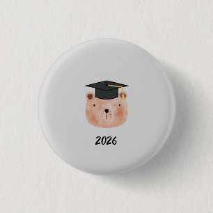 Macaron Rond 2,50 Cm Ornement de remise de diplôme Ourson Mignon Clas
