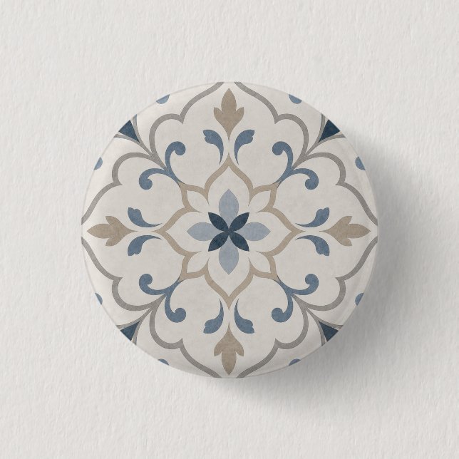 Macaron Rond 2,50 Cm Ornement élégant  (Devant)
