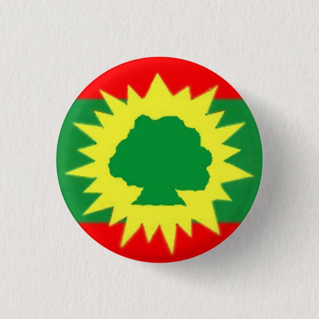Macaron Rond 2,50 Cm Oromia flag on button (Devant)