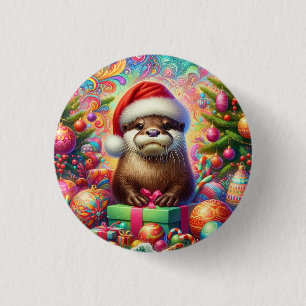 Macaron Rond 2,50 Cm Otter de Noël