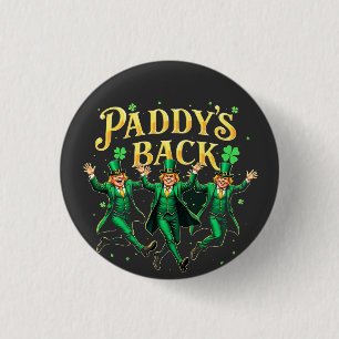 Macaron Rond 2,50 Cm Paddy's Back Funny St Patrick's Day Trump Support