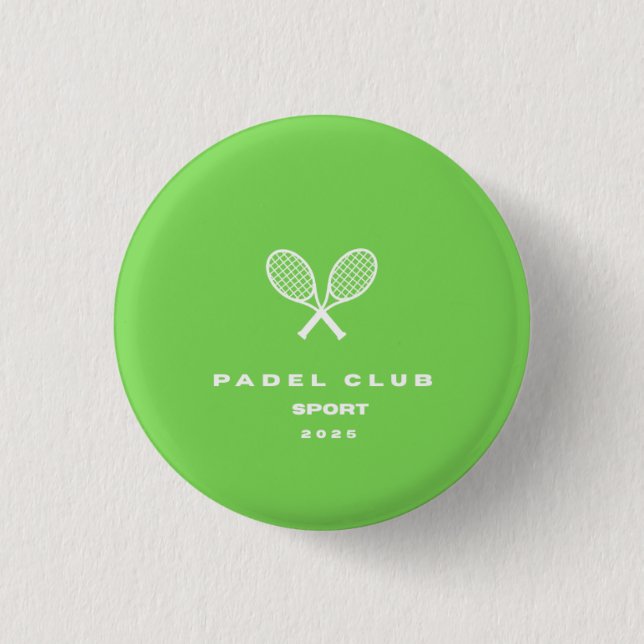 Macaron Rond 2,50 Cm  Padel sport round button (Devant)