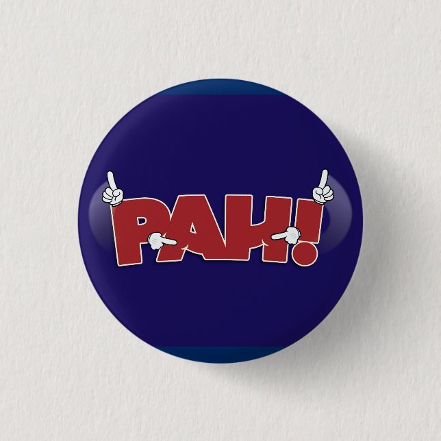Macaron Rond 2,50 Cm Pah ! bouton (ASL) (Devant)