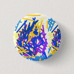 Macaron Rond 2,50 Cm Paint Festive Abstrait moderne
