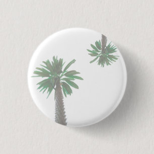 Macaron Rond 2,50 Cm Palmier Stylisé Pastel Green Tropical