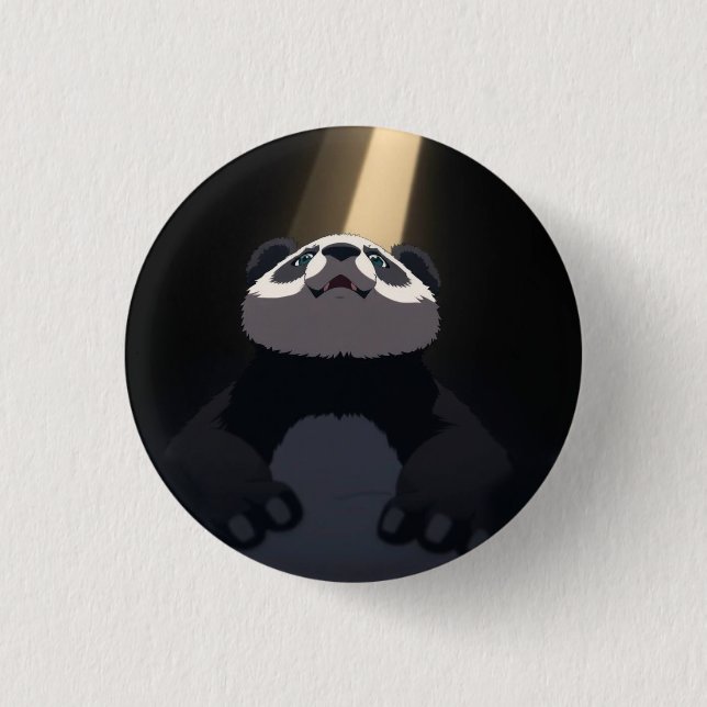 Macaron Rond 2,50 Cm Panda d'anime (Devant)