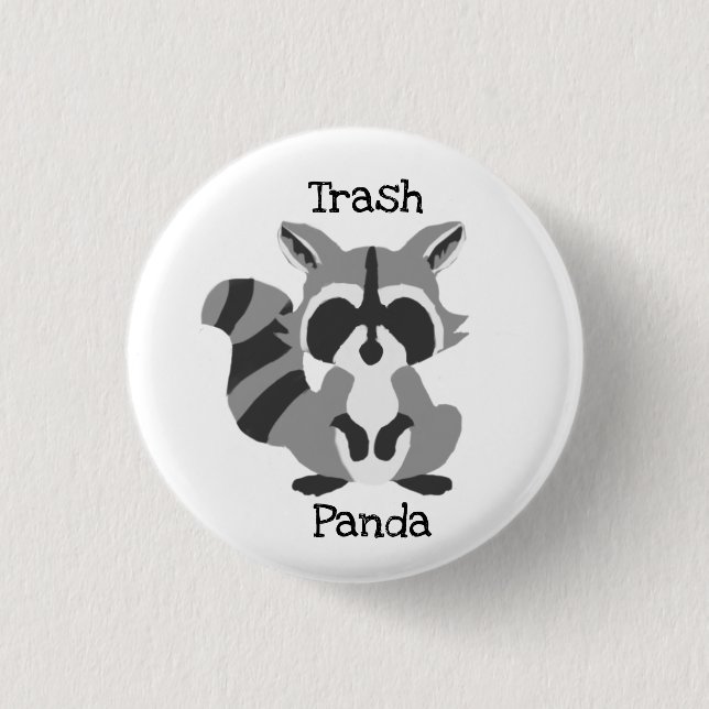 Macaron Rond 2,50 Cm Panda de déchets (Devant)