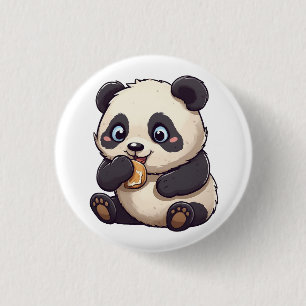 Macaron Rond 2,50 Cm Panda mange un biscuit