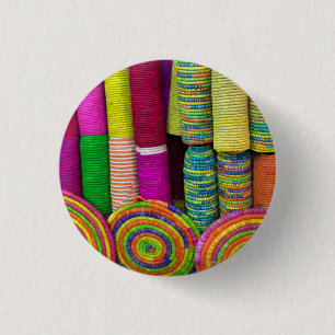 Macaron Rond 2,50 Cm Paniers Colorés Au Marché