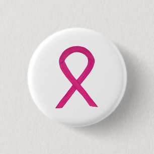 Macaron Rond 2,50 Cm Paniers d'art personnalisés Hot Pink Awareness