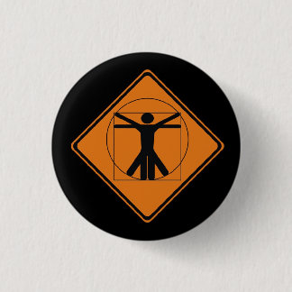Macaron Rond 2,50 Cm panneau routier vitruvian d'homme