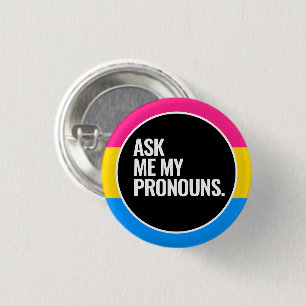 Macaron Rond 2,50 Cm Pansexual Pride