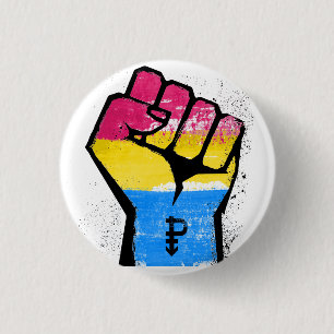 MACARON ROND 2,50 CM PANSEXUALS RÉSISTENT ET SYMBOLE - RÉSISTANCE DE