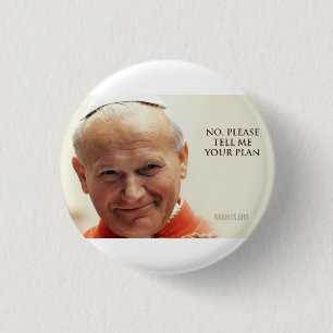 Macaron Rond 2,50 Cm Pape St John Paul II