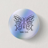 Papillon bleu violet Holographique Nom du monogram