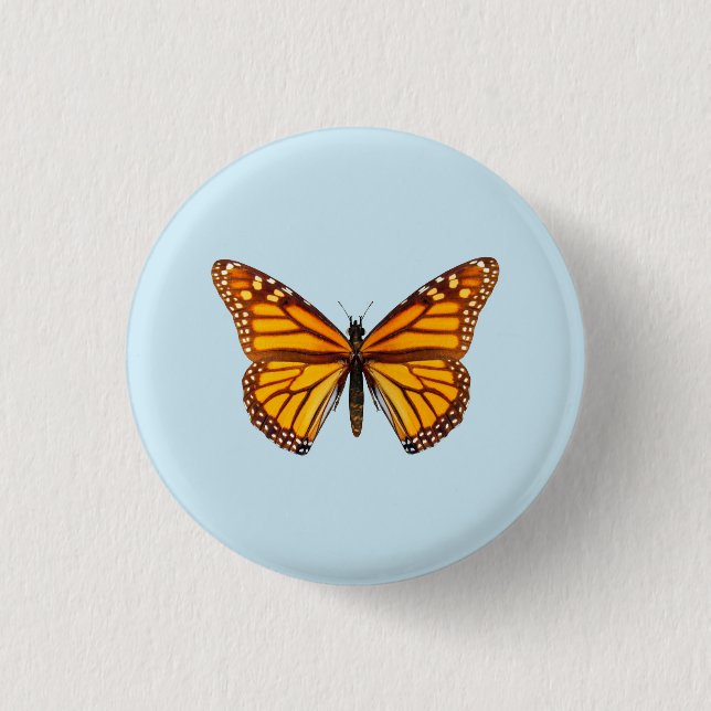 Macaron Rond 2,50 Cm Papillon Monarque (Devant)