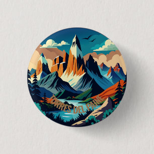 Macaron Rond 2,50 Cm Parc national de Torres del Paine Chili