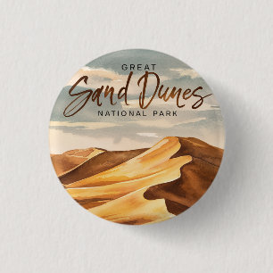 Macaron Rond 2,50 Cm Parc national des Dunes de sable Great Sand