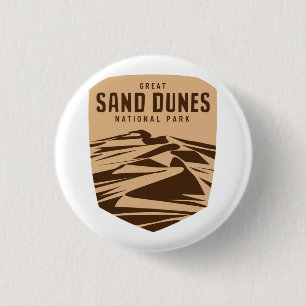 Macaron Rond 2,50 Cm Parc national des grandes dunes de sable Emblem mi