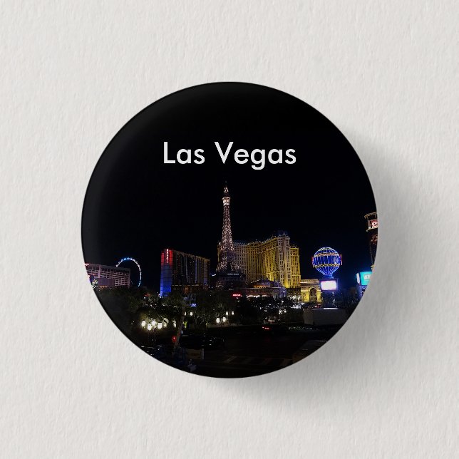 Macaron Rond 2,50 Cm Paris Las Vegas Hotel & Casino #5 Button (Devant)