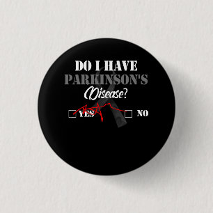 Macaron Rond 2,50 Cm Parkinsons Maladie Sensibilisation Oui Non Guerrie