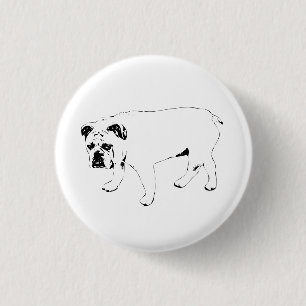 Macaron Rond 2,50 Cm Partagez la Joie, Épinglette de Chien Audacieux