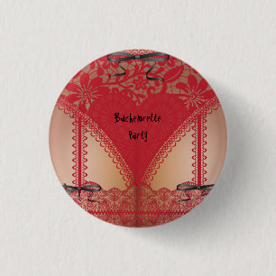 Macaron Rond 2,50 Cm Partie rouge de Bachelorette de lingerie de corset