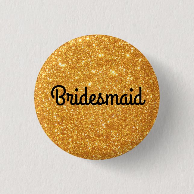 Macaron Rond 2,50 Cm Parties scintillant d'or Bridesmaid (Devant)