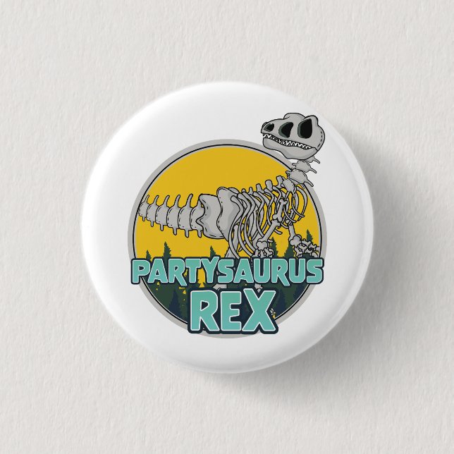 Macaron Rond 2,50 Cm Partysaurus Rex (Devant)