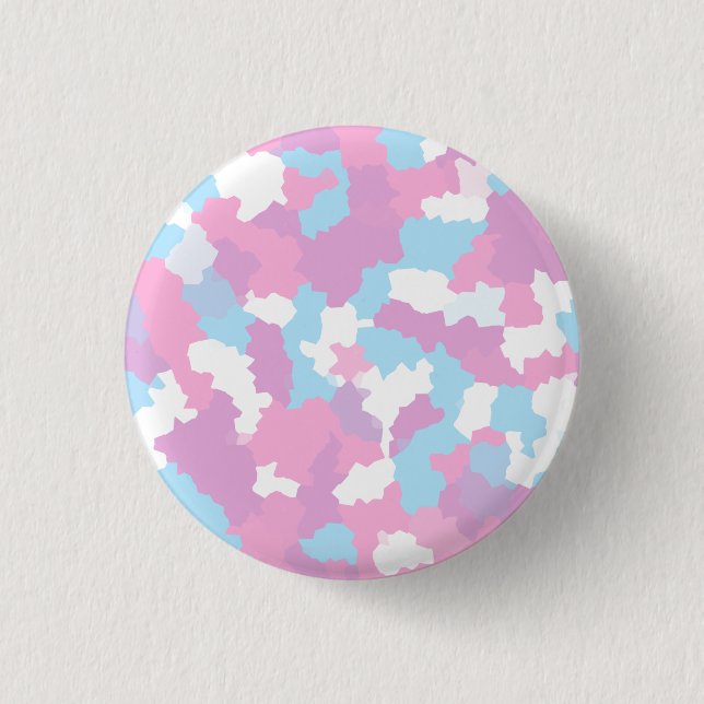 Macaron Rond 2,50 Cm Pastel Camouflage Motif d'art Abstrait (Devant)