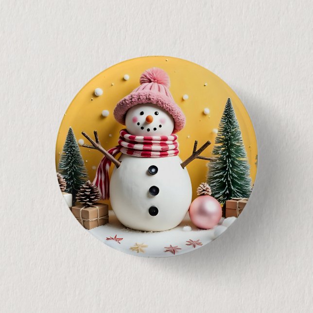 Macaron Rond 2,50 Cm Pastel Christmas - Button (Devant)