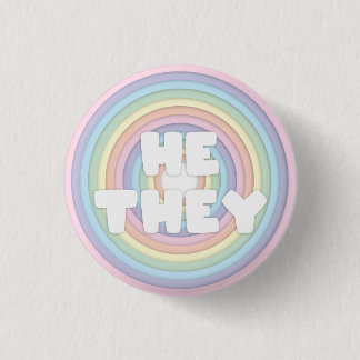 Macaron Rond 2,50 Cm Pastel Rainbow Il/Ils Pronounounes